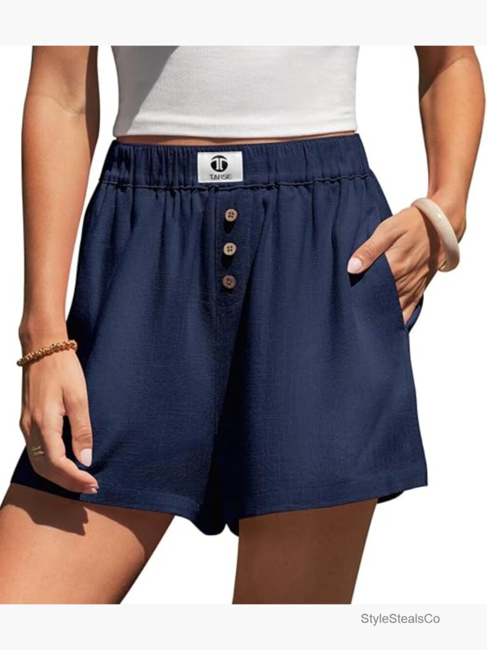 Linen Boxer Shorts Y2k Lounge Sleep Bottoms